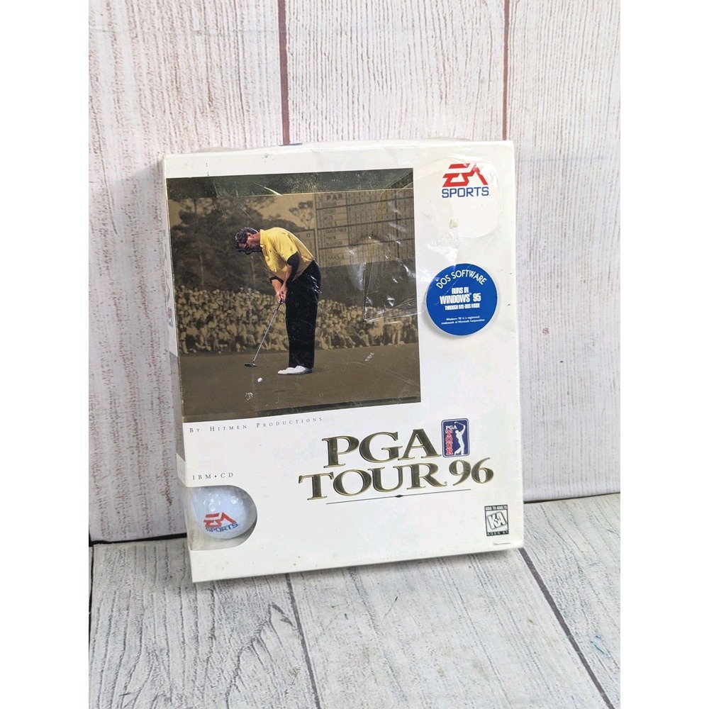 SEALED DAMAGED - EA Sports PGA Tour 96 Big Box PC Video Game 1995 Golf Simulator
